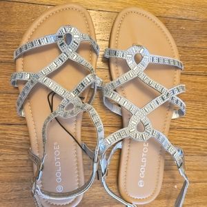 *new* sequin dress sandals